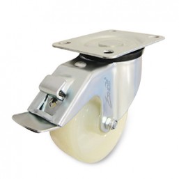Castor Wheel 100mm Solid Nylon 343WNR100P62